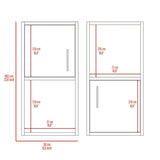 Oba 2-Pc Wall-Mounted Bathroom Medicine Cabinet with Open and Closed Storage B070P188845