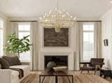 24-Light Gold Chandelier Industrial Iron Candle Chandelier Modern Suspended Farmhouse Chandeliers W5008P464949