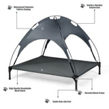 41.5" x 34.5" Dog Cot with UV Protection Canopy Shade 53468401