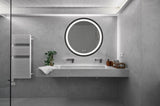 ZUN 24inch Bathroom Led Classy Vanity Mirror with focused backplane,Black aluminum alloy frame,High W1992P210838