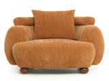 Nordic Style Lazy-Style clubchair 38 Inches, Chenille Fabric Bucket Chair, Decorative Sofa, Soft W2901P489490