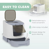 ZUN Cat Litter Box、Cat Litter Box Enclosure 54697067