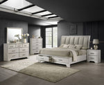 ZUN 1pc Contemporary Style Storage Drawers Chest Bedroom Solid Wood Wooden Furniture White Mist Finish B011P228950