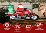 6ft 18W 7 LED Lights Santa Claus Rides Motorcycle Garden Santa Claus Decoration 25338856