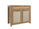 Rattan Sideboard Cabinet, Farmhouse Storage Cabinet with Adjustable Shelf, Boho Kitchen W3204P489399