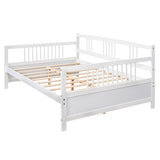 ZUN Full Size Daybed with Support Legs, White 74798954