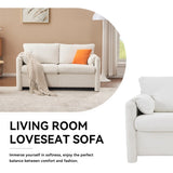 003-Modern Loveseat Sofa 2-Seater - Plush Chenille Fabric Couch with High-Density Foam Cushions, 60" W2636P232358