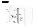 36" Bathroom Vanity with Sink, Ceramic Sink, One Tip-out Drawer, 3 Side Drawers, Adjustable Shelf, N759P284623B