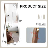 ZUN Fourth generation solid wood frame long mirror, dressing mirror, bedroom foyer, decorative mirror, W1151P147763