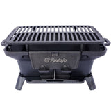 Oval Cast Iron Grill Outdoor, Portable Charcoal Grill and Tabletop Cast Iron Skillet - 100% Cast 98855605