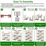 ZUN Multi-tier Wooden Plant Stand 11 Potted Flower Display Shelf Rack Vase Holder for Patio Balcony 57384920