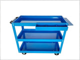 Upgrade 3-Tier Rolling Tool Cart with Lockable Wheels, Heavy Duty Steel Utility Cart, Kitchen Cart 04836174