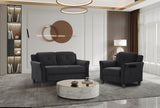 Fashionable living room sofa single seat, black fabric W1927113271