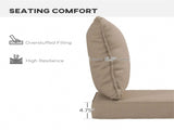 Beige Set of 2 Outdoor Patios Seat & Backrest All-In-One, Fade Resistant Chair Replacement 62224967