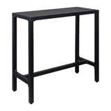 ZUN 40in Iron With Adjustment Knob Patio Bar Table Black 72049429