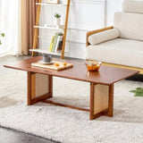 Chinese style log wind Imitation rattan Walnut color tea rectangular solid wood coffee low W1151P154605