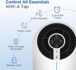 ZUN MOOKA Air Purifiers for Home Large Room 1095ft², H13 HEPA Filter Air Cleaner with USB Cable for Pets 85920011