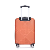 4-piece ABS lightweight suitcase, 14 inch makeup box, aircraft wheels DARK ORANGE W284P149257