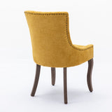 A&A Furniture,Ultra Side Dining Chair,Thickened fabric chairs with neutrally toned solid wood W1143P151495