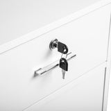 3-Tier Corner Salon Cabinet with 1 Door & 1 Drawer, 15mm E0 Grade Particleboard Matt White, 75.2" H 73777296