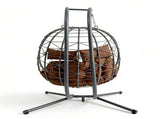 Double Hanging Egg Chair wth Stand, Patio Hammock Swing Chair with Cushion Loveseat for Bedroom, W2500P320405