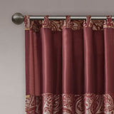 ZUN Jacquard Curtain Panel Pair B03598093