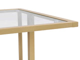 Golden Side Table, 2-Tier Acrylic Glass End Table for Living Room&Bedroom 26797916