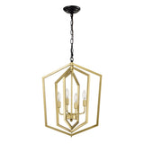 4-Light Farmhouse Kitchen Chandeliers, Vintage Cage Light Fixture Adjustable Height Chandeliers for W1592P230613