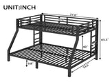 Metal Twin over Full Bunk Bed for Teens and Adults,Space-Saving/Noise Reduced/No Box Spring Needed, W1580P368409