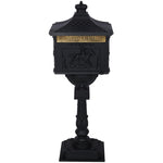 ZUN Cast Aluminum Mail Box,Postal Box , Mailbox Color Black W46563686