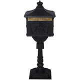 Cast Aluminum Mail Box,Postal Box , Mailbox Color Black W46563686