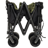 Collapsible Folding Wagon 300L,49" Extra Long Collapsible Wagon with Tailgate, All-Terrain 7"x 4" W321P297098