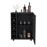 Wick Bar Cart with Integrated Wine Storage, Spacious Cabinet and Smooth Rollers B070P188879