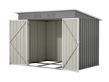 6'x4' Outdoor Metal Storage Shed for Garden Tools Lockable Door With Floor Frame 04885440