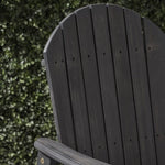 ZUN Outdoor Weather Resistant Acacia Wood Adirondack Dining Chairs , Dark Gray Finish 64844.00DGRY