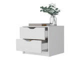 White 2-Drawer Nightstand B062P175091