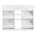 ZUN FCH 4 Drawers 2 Drawers with Top Baffle Shoe Cabinet Particle Board 128*25*107cm White 41329802