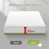 ZUN 12 Inch Gel Memory Foam Mattress for Cool Sleep, Pressure Relieving, Matrress-in-a-Box, Queen Size 92642960