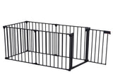 150" Adjustable Safety 6 Panels Play Yard Metal Doorways Fireplace Fence Christmas Tree Fence 98466678
