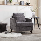 COOLMORE Wood Frame Armchair, Modern Accent Chair Lounge Chair for Living Room,Tufted Club Chair, W395P151908
