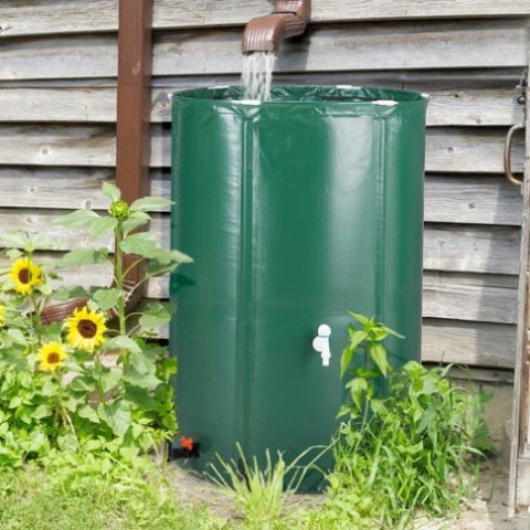 ZUN 100 Gallon Folding Rain Barrel Water Collector Green 32950344