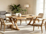 63" Farmhouse Dining Table Wood Kitchen Table for 4 to 6 People 99259488