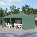 ZUN 10' x 20' Pop Up Canopy party Tent with 4 Sidewalls , Green -AS （Prohibited by 21422743