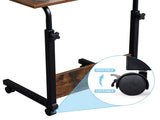 Rolling & Height adjustable P2 15MM Chipboard & Steel Side Table with Baffle 74177714