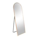 ZUN Gold 71x23.6 inch metal arch stand full length mirror W2203P156452