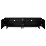 ON-TREND Graceful TV Stand Arch Cabinets for TVs Up to 78'', Minimalist Entertainment Center WF325999AAB