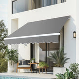 78"D x 102"W x 59"H retractable awning Grey 77304471