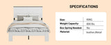 Full Bed Frame Headboard , Wood Platform Bed Frame , Noise Free,No Box Spring Needed and Easy W636P305736