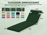 Outdoor Chaise Lounge Cushion, 80 in. x 26 in. x 3 in. Waterproof Fade-Resistant Patio Chair Pad for 98902883
