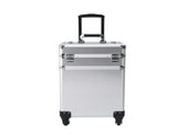 4-in-1 Draw-bar Style Interchangeable Aluminum Rolling Makeup Case Silver 59019860